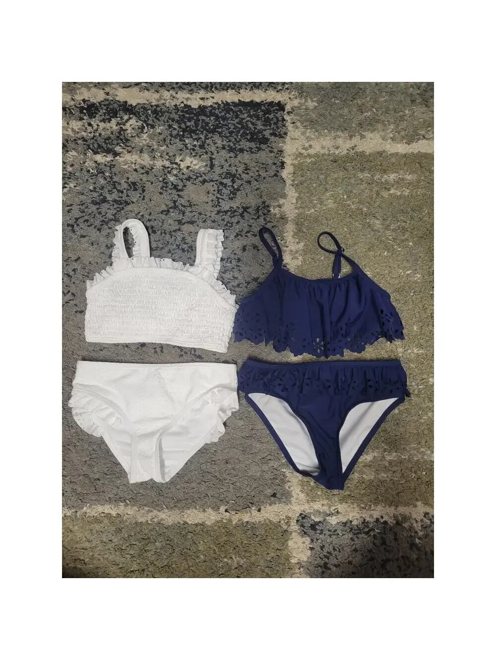 NWOT Bikini Set Bundle Navy White 2 Piece Swimsuit Sets Sperry Girls Size 6